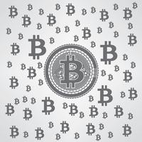 Bitcoin Padrão Cinza vetor