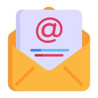 ícone plano moderno de e-mail com facilidade editável vetor