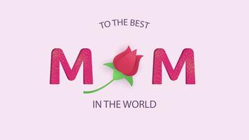 cartão de dia das mães com lindas flores de flor. feliz Dia das Mães. vetor