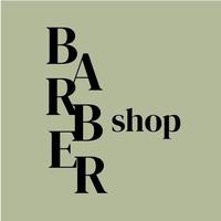 barbearia design de logotipo minimalista simples com ornamento elegante vetor