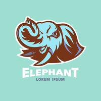 logotipo da cabeça de elefante vetor