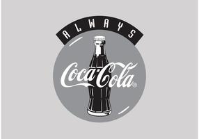 Logotipo em preto e branco da Coca-Cola vetor
