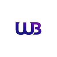 logotipo de letras wb, design vetorial de monograma vetor