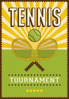 Poster retro do pop art do esporte do tênis vetor