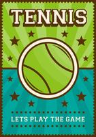 Poster retro do pop art do esporte do tênis vetor