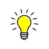 ícone de lâmpada isolado no fundo branco. lâmpada ícone vector design ilustração. lâmpada ícone simples sinal. símbolo de lâmpada para logotipo, web, app, modelo,