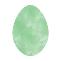 ilustração em vetor texturizado em aquarela de ovo de páscoa verde pastel. elemento de clipart de cor de água de primavera pintado à mão isolado no fundo branco