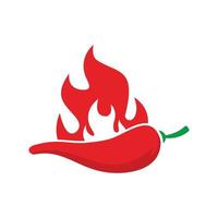 modelo de logotipo de vetor de pimenta quente