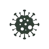vetor de ícone de bactérias do vírus covid-19. símbolo perigoso do vírus corona. isolado, simples