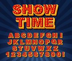 um conjunto de estilo de show de jogos do alfabeto inglês vetor