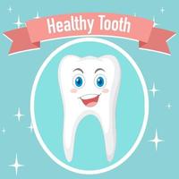 dental saudável um cartaz de dente grande vetor