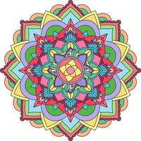 mandala vintage com linhas finas vetor