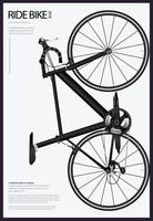 Ilustração em vetor de cartaz de ciclismo