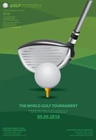 Cartaz Golf Championship Vector Illustration