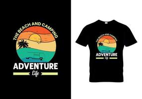 design de camiseta de vida de aventura vetor