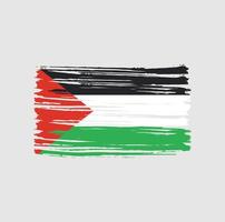 pinceladas de bandeira da Palestina. bandeira nacional vetor