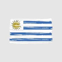 pinceladas de bandeira do uruguai. bandeira nacional vetor