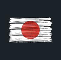 escova de bandeira do japão vetor