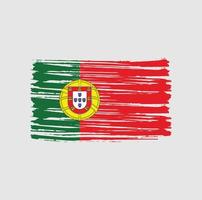 pinceladas de bandeira de portugal. bandeira nacional vetor