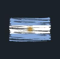 pinceladas de bandeira argentina. bandeira nacional vetor