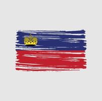 pinceladas de bandeira de liechtenstein. bandeira nacional vetor