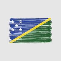 pincel de bandeira das ilhas salomão vetor