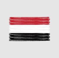 escova de bandeira do iêmen. bandeira nacional vetor