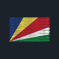 escova de bandeira de seychelles. bandeira nacional vetor