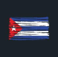 pinceladas de bandeira de cuba. bandeira nacional vetor