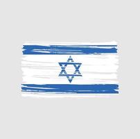 pinceladas de bandeira de israel. bandeira nacional vetor