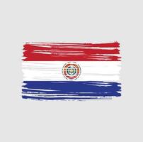 pinceladas de bandeira do paraguai. bandeira nacional vetor