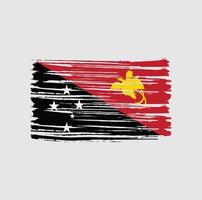 pinceladas de bandeira de papua nova guiné. bandeira nacional vetor
