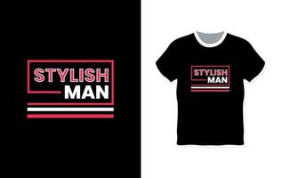 design de t-shirt de tipografia de homem elegante vetor