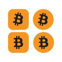 criptomoeda bitcoin logotipo preto laranja vetor