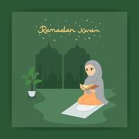 design de postagem de mídia social islâmica do ramadan kareem vetor