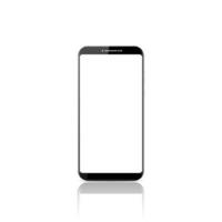 novo estilo moderno de telefone inteligente móvel realista. smartphone vetor isolado no fundo branco.