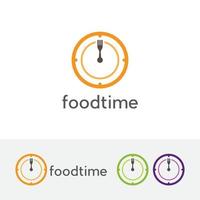 comer design de logotipo de hora vetor