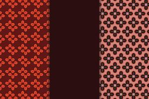 padrão sem emenda de vetor de cor vermelha na moda textura batik.