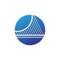 design de logotipo de ponte moderna vetor