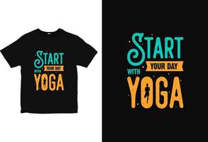 design de camiseta de ioga de motivação, vetor de design de vestuário de roupas de ioga
