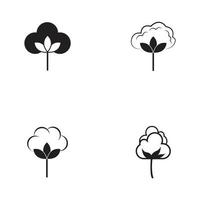algodão logotipo modelo vetor símbolo natureza