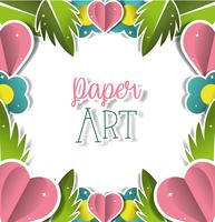 Paisagem de arte de papel vetor