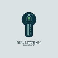 design de modelo de logotipo de propriedade de casa imobiliária chave para marca ou empresa e outros vetor