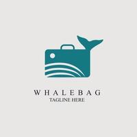 design de modelo de logotipo de saco de baleia para marca ou empresa e outros vetor