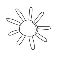 ícone de sol. ilustração dos desenhos animados do ícone de vetor de sol para web design