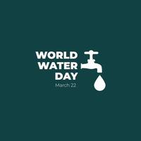 design de símbolo do dia mundial da água vetor