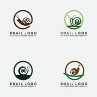 definir vetor de inspiração de design moderno criativo de logotipo de caracol