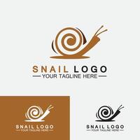 modelo de logotipo caracol ilustração vetorial ícone design vetor