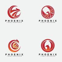 modelo de design de ilustração vetorial de logotipo de Phoenix