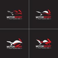 definir modelo de design de ilustração vetorial de símbolo de logotipo de esporte de motocicleta vetor